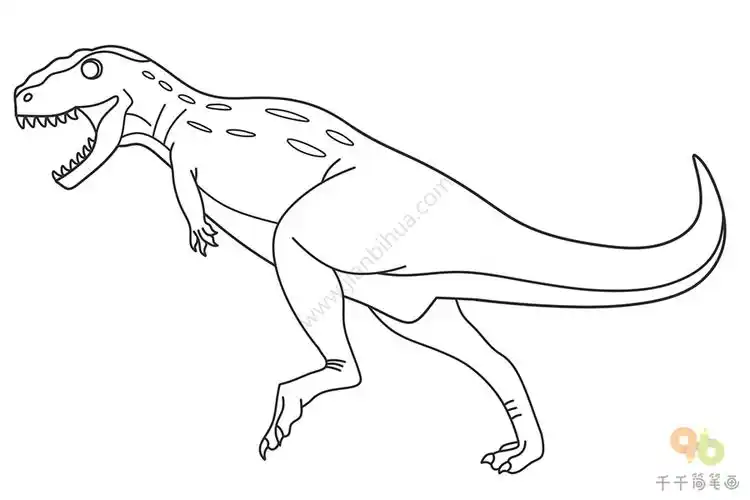 阿贝力龙简笔画步骤图图解