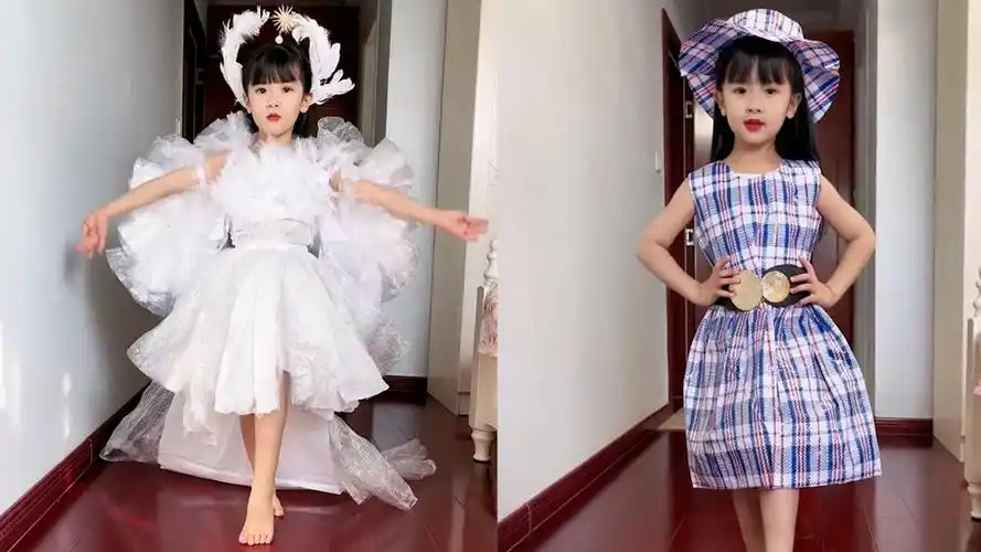 女儿喜欢时尚走秀,妈妈用垃圾袋做各式礼服:时装周欠你一个舞台