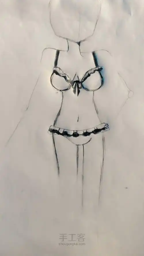 比基尼画法 第13步