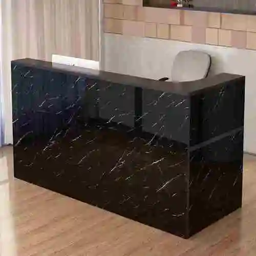 新款复古转角收银台简约现代前台饭店吧台男服装店理发美容院柜台