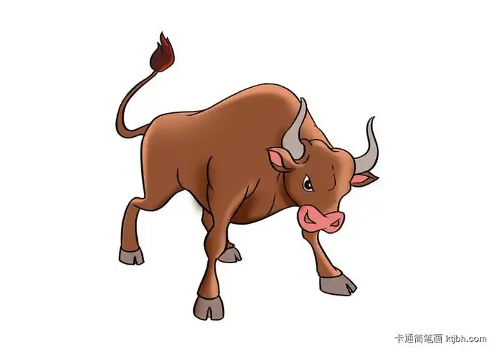 凶猛的公牛简笔画图片