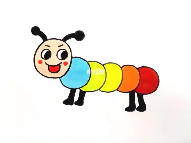 简笔画#儿童画  #简笔画教程  #可爱简笔画  #毛毛虫  #儿童简笔画