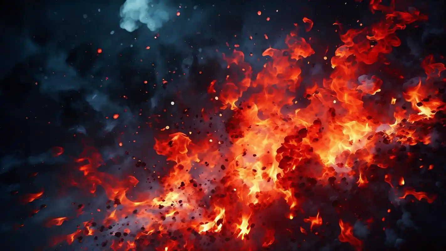 🔥高级感红色火焰背景图🌹