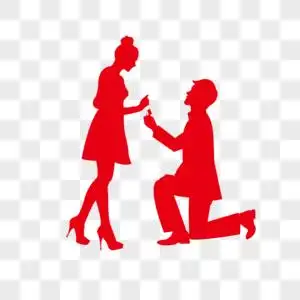 划跪浪漫情人节男士单膝跪地向女士求婚素材