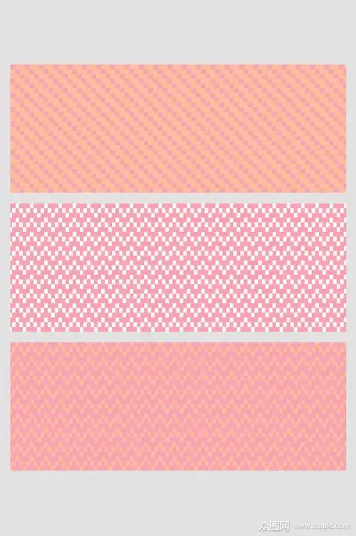 橙粉色几何矩形撞色阶梯曲线马赛克壁纸模板下载-编号1790561-众图网