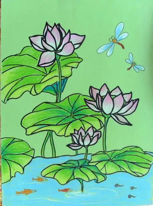 莲花莲花简笔画大图