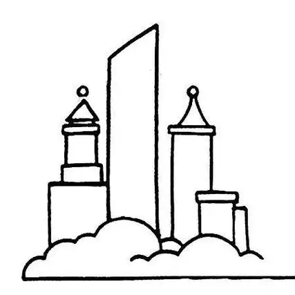 佛山的万千景象简笔画