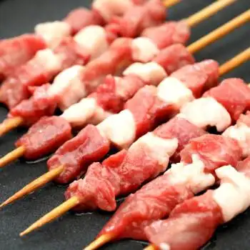 羊肉串原味五花烤串鲜羊肉食材内蒙古羔羊30/60/90/120串户外烤串半