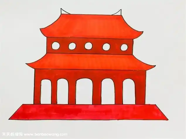 故宫简笔画教程