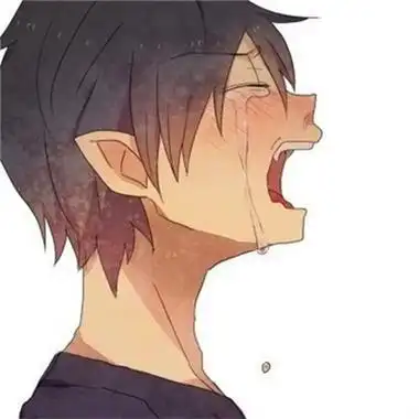 哭泣伤感流泪的动漫男生头像图片