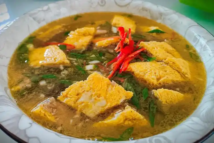 鸡蛋焖子豆角汤