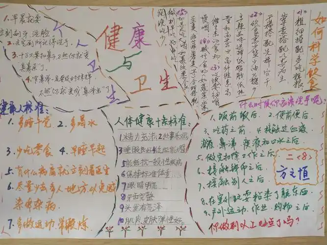 "卫生与健康"手抄报展示