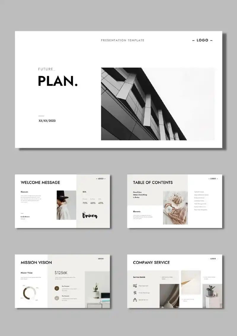 【40】简约风格ppt模板.✨简约是高效沟通的基础,风格是展 - 抖音