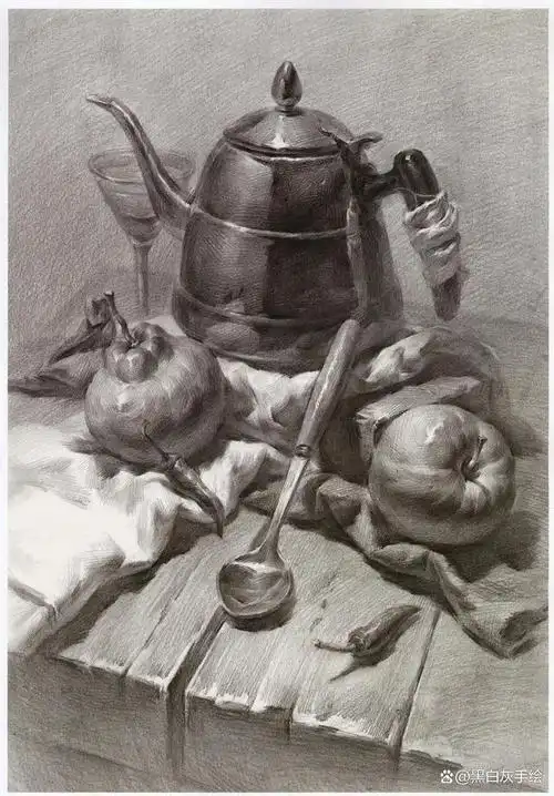 20余张高清静物素描,临摹首选
