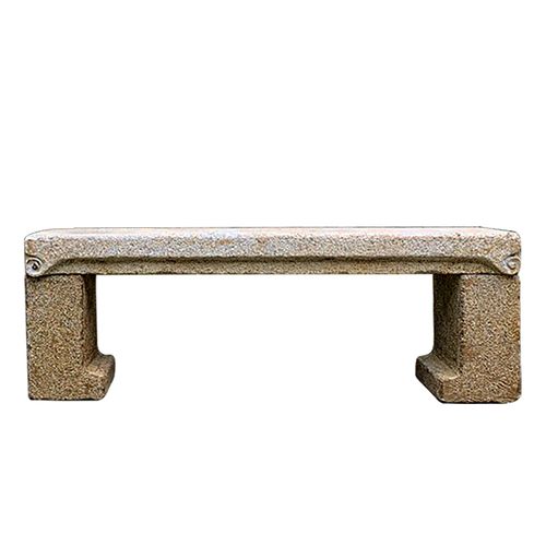 石头花架子户外庭院盆景架新中式仿古老石条凳花架