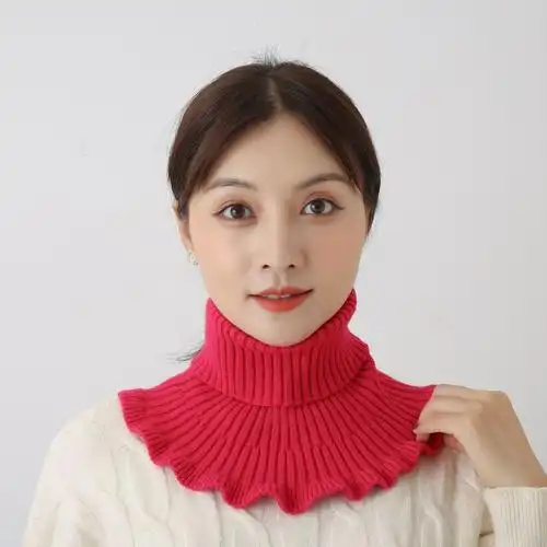 围脖女套头保暖护颈椎脖套 百搭装饰假领子针织时尚毛线衣领秋冬