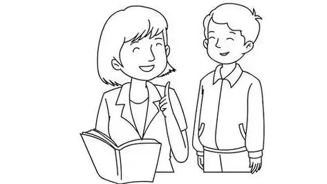 老师给学生讲课简笔画