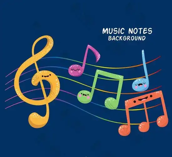 五线谱音符创意矢量素材-音符插画图片下载_懒人图库