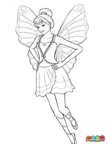 漂亮的蝴蝶仙子简笔画蝴蝶仙子简笔画小形蝴蝶仙子公主简笔画飞起来的