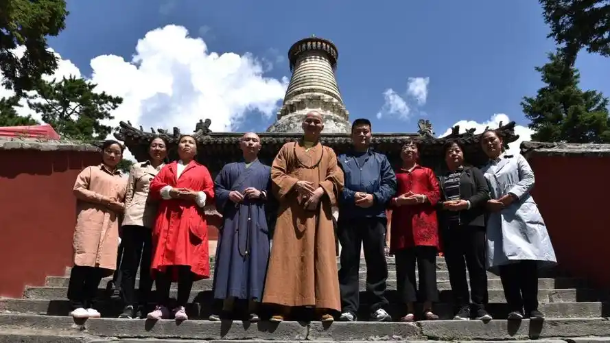 的护法们山东鱼山梵呗寺2019年8月14日梵呗非遗文化调研团参访五台山