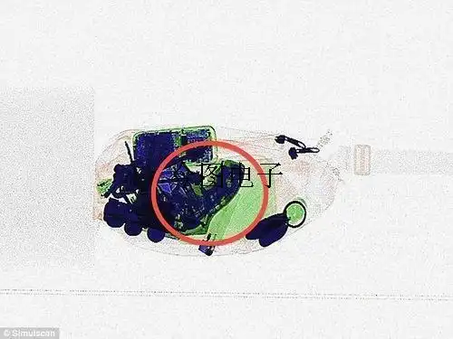 安检公司公布的违禁品行李x光照 一起来找"茬" - 广州今图电子设备