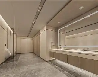 现代学校公共卫生间