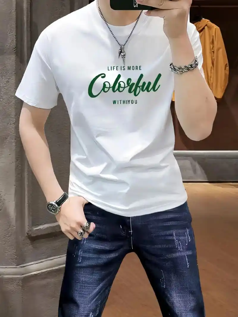 高品质夏季新款时尚印花短袖t恤