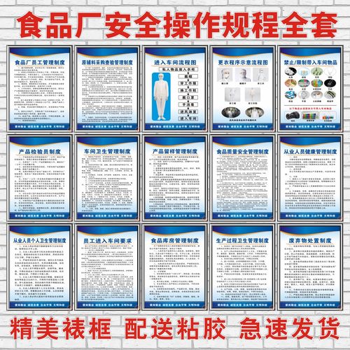 食品安全加工厂生产车间管理工厂标语规章制度牌标识志检查上墙贴