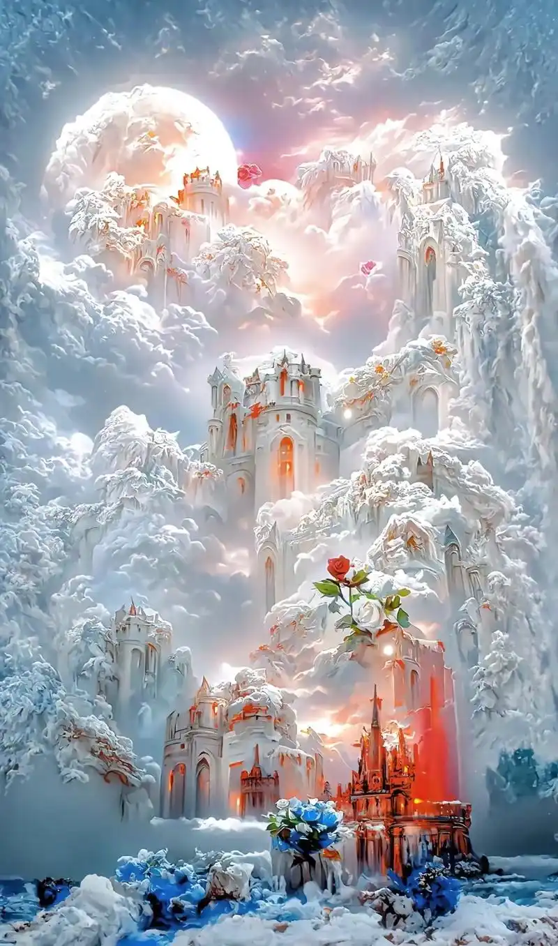梦幻城堡 #唯美意境 #ai绘画 - 抖音