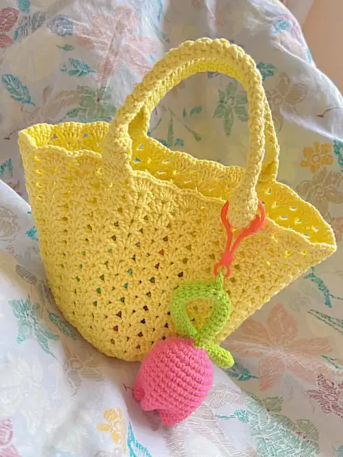 钩针菜篮子小包