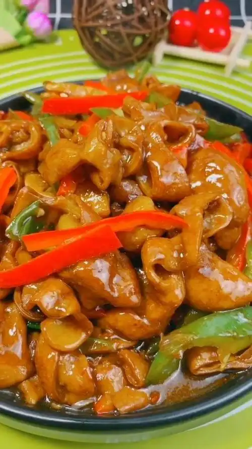 家庭版溜肥肠,此菜一出,老费大米饭了