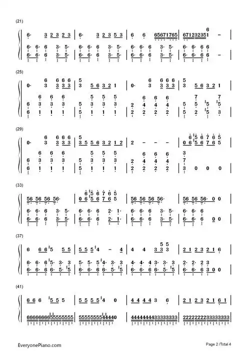 victorious-panic at the disco双手简谱预览2