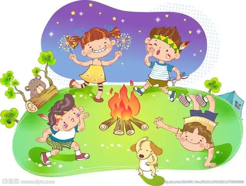 户外篝火晚会图片