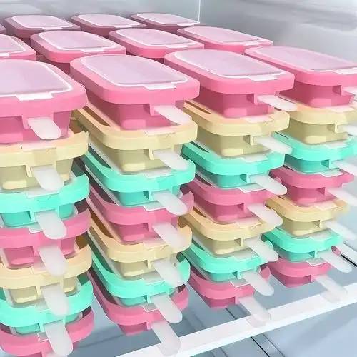 雪糕模具家用冻做冷饮冰棒冰棍冰淇淋冰糕的自制带盖硅胶磨具模子
