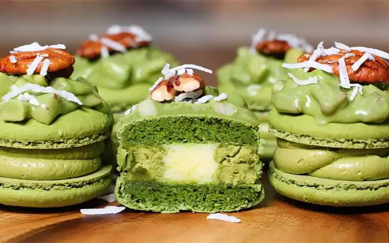 制造美味的抹茶马卡龙,简单易学好上手,美味自己做会更加好吃哦