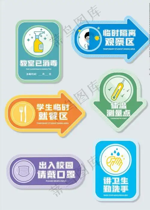 疫情警示牌 标识牌 隔离区图片cdr矢量模版下载