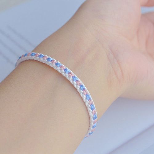 手工diy编织心心相印手链手绳材料包教程情侣闺蜜礼物成品可调节