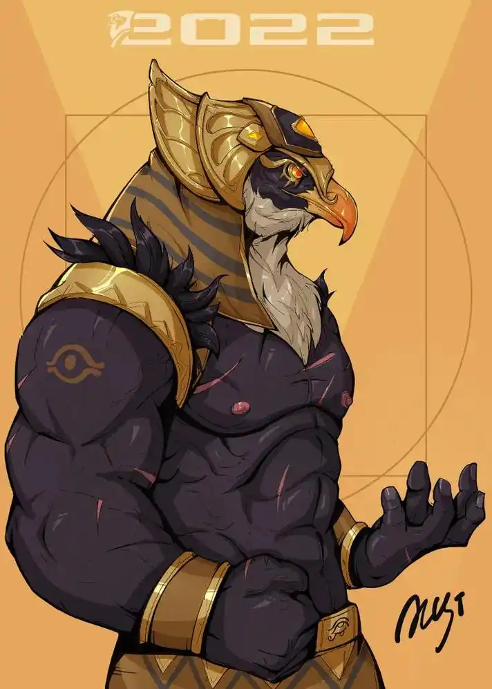 《荷鲁斯和阿努比斯》alcst潮流艺术限量版画 购买可私信, - 抖音