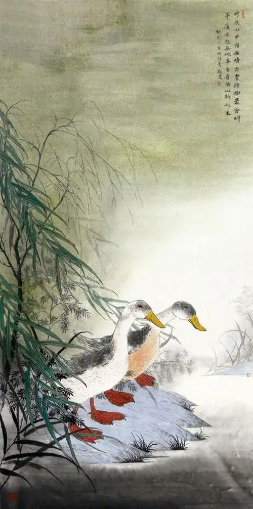 陈敬友国画花鸟作品赏析:闲趣雅韵悠然生