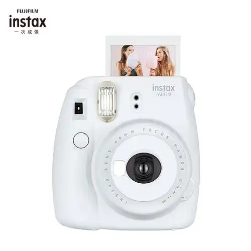 富士fujifilminstax拍立得相机一次成像相机mini9烟灰白富士小尺寸