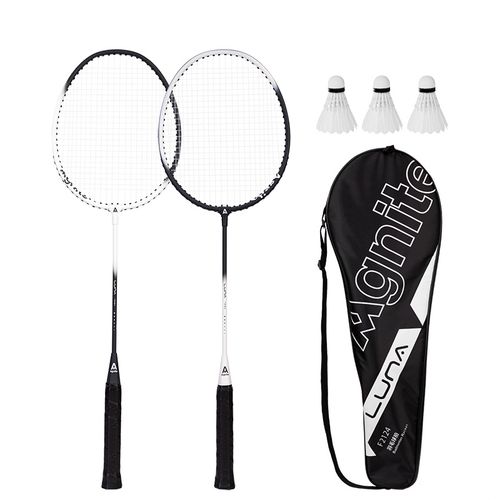 得力安格耐特f2124铝合金分体羽毛球拍双拍超轻防滑耐用羽毛球拍