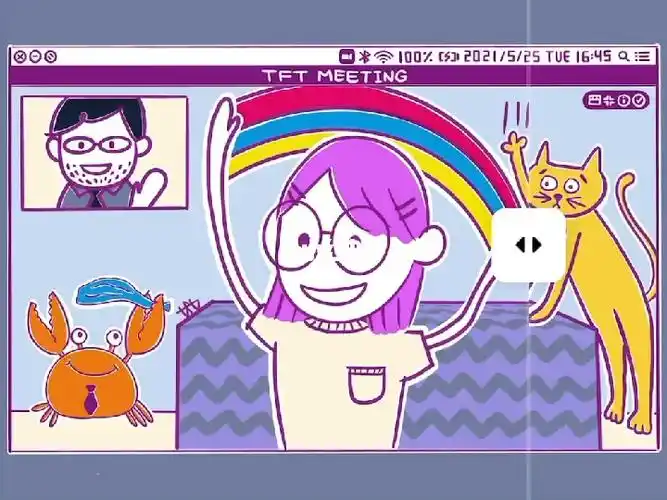 tft原创插画在家工作beforeafter