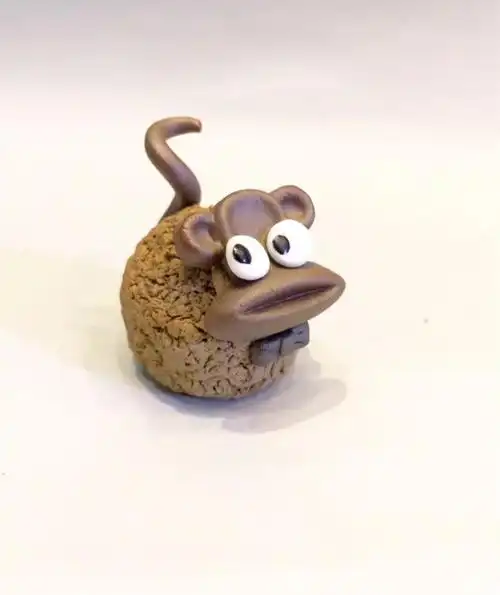 超萌手工粗陶生肖陶瓷宠物陶泥小兔龙小候迷你茶宠摆件