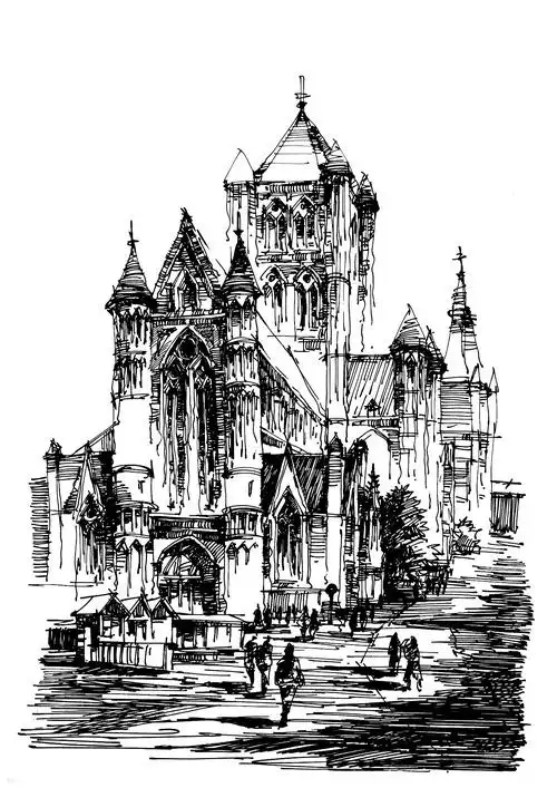 欧式建筑钢笔速写|纯艺术|绘画|白鹿猿 - 原创作品 - 站酷 (zcool)