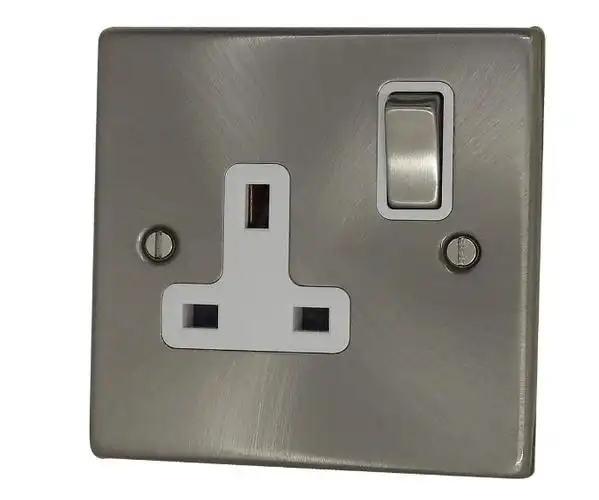 英式英规英标插座bs插座 13a single pole socket 不锈钢炫拉丝