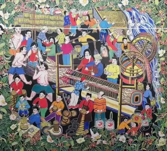 一等奖  李月生《乡村振兴加油干》