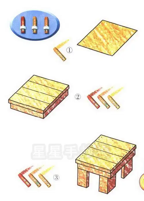 正方形的凳子简笔画