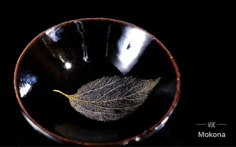 日本天目盏木村盛和黑木叶盏