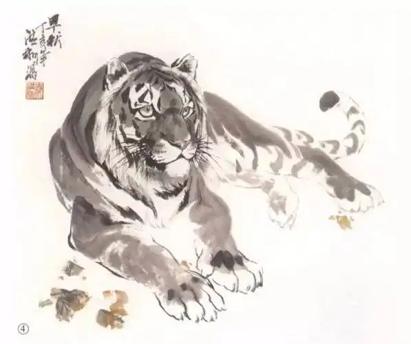 技法分享丨怎样画写意虎?_虎头