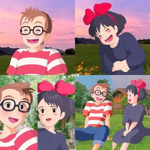 情侣头像治愈可爱动漫情头